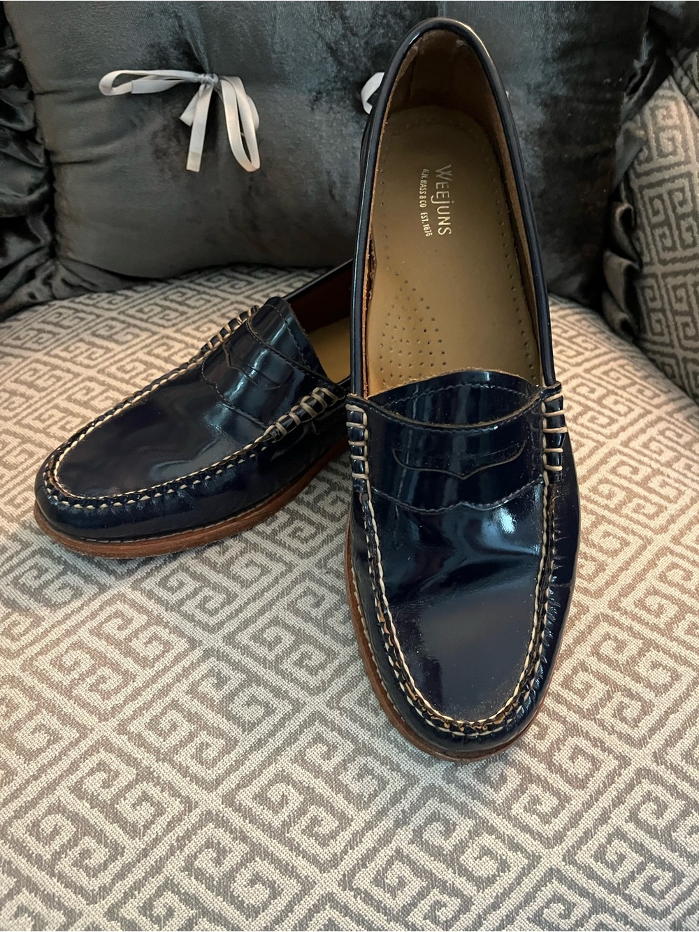 Weejuns Women’s Navy Patent Loafers